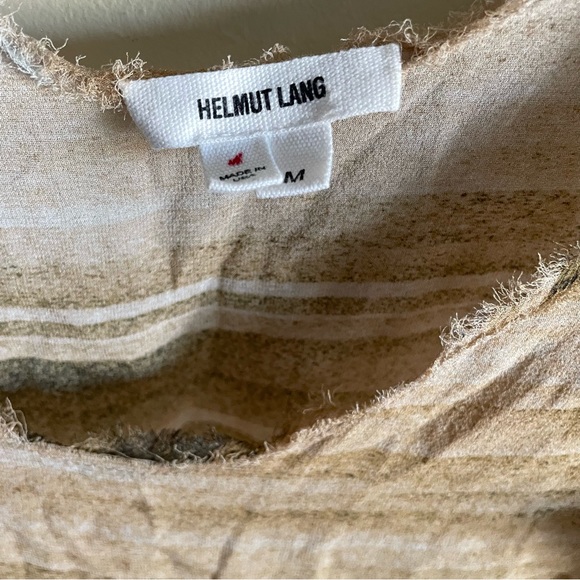HELMUT LANG silk spray stripe chiffon top - Picture 3 of 4